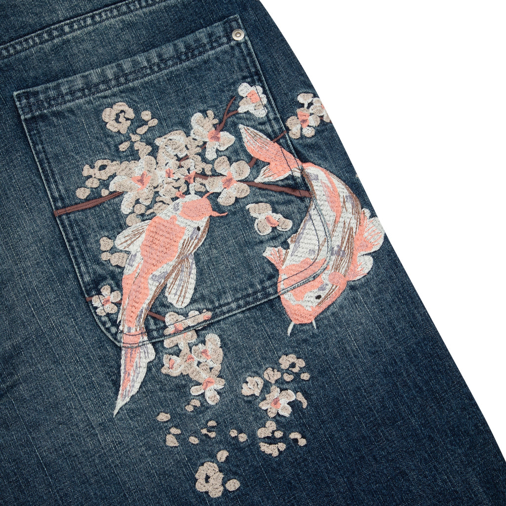 "yakuza" indigo washed Jorts 01