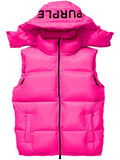 Purple Brand logo-print puffer vest