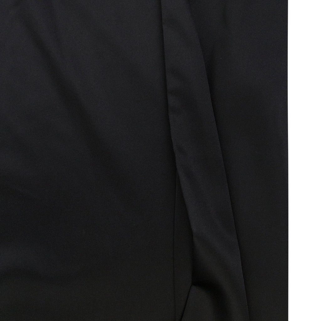WRAP TIE BLACK STRAIGHT PANTS