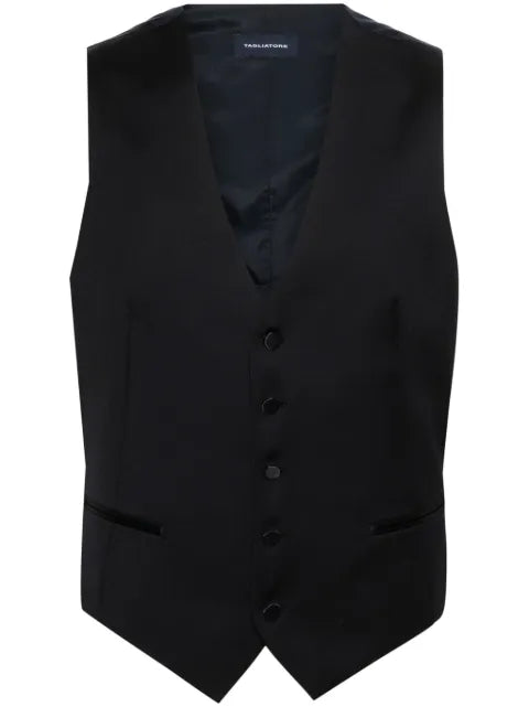 Tagliatore V-neck panelled waistcoat