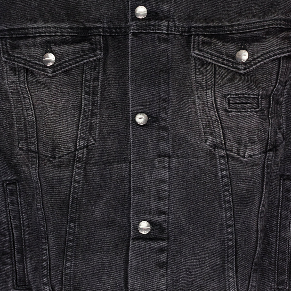 BLACK OVERSIZED DENIM TRUCKER JACKET