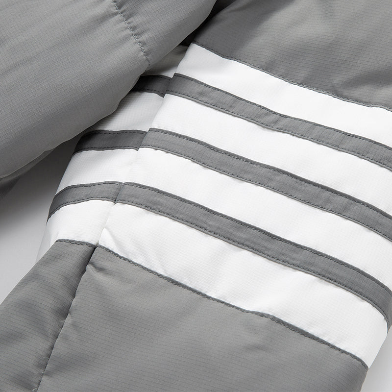 Hooded Wool Jacket - 80% Pure Wool - Signature Grosgrain Detail | Thom Browne