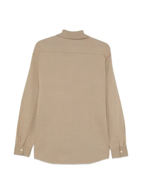 Auralee washed finx twill slim shirt
