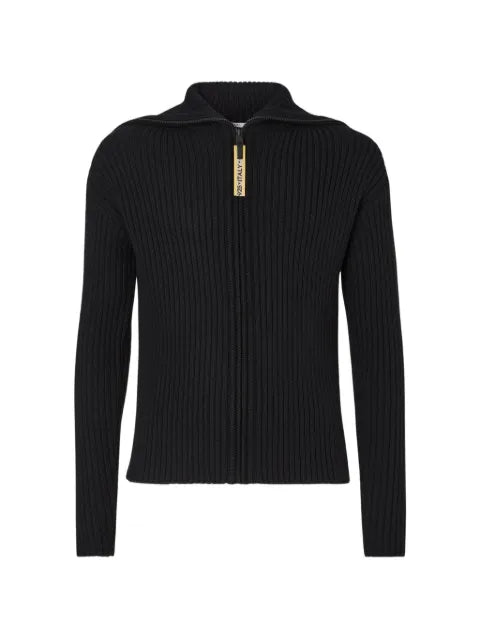 FENDI ribbed-knit zip-up sweater