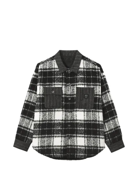 FIVE CM check-pattern patch-pocket shirt