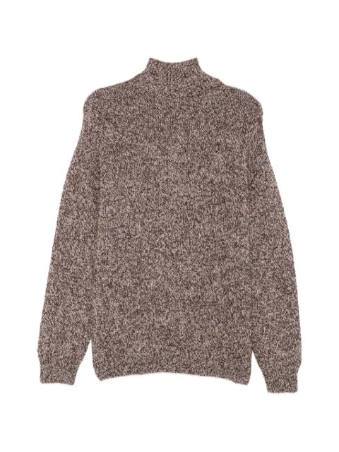 AROVESCIO marl-knit button-up cardigan