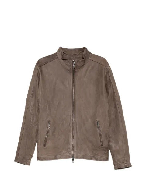 Giorgio Brato leather zip-up jacket