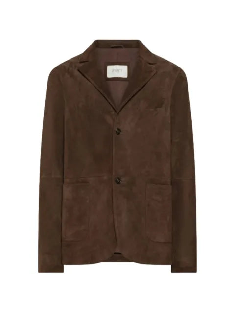 Seventy suede notched-lapel jacket