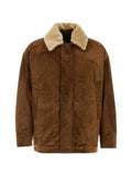 Salvatore Santoro shearling-collar suede jacket