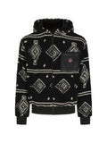 Mauna Kea geometric-pattern fleece hoodie