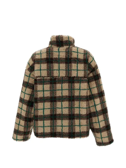 FOUND check-print fleece sweatshirt