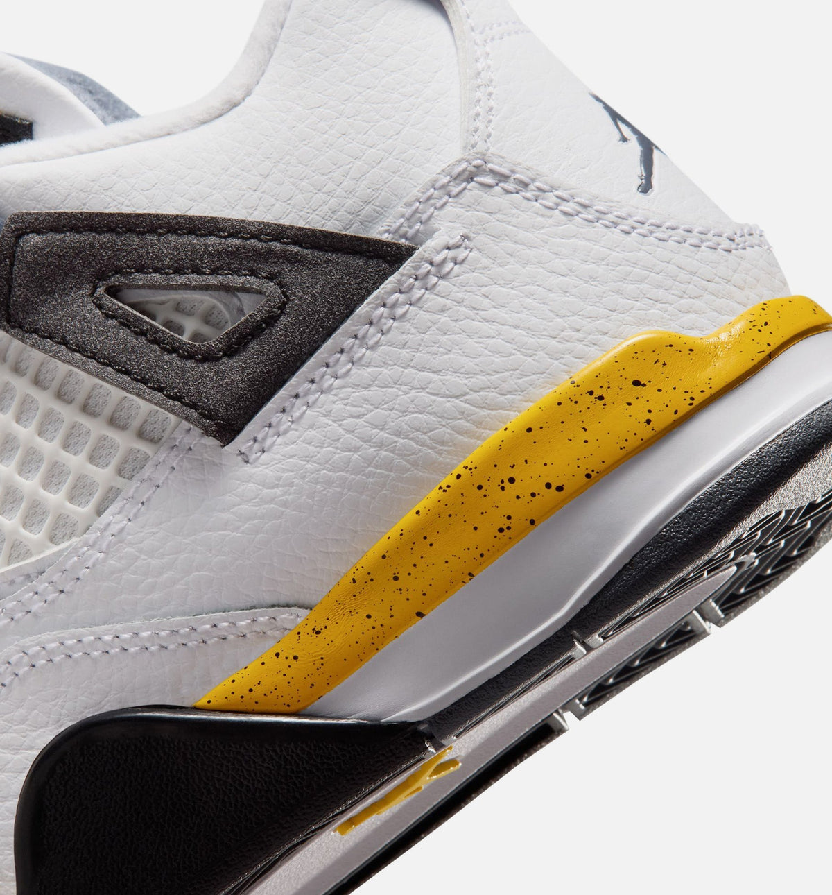 Air Jordan 4 Retro "Rare Air Tour Yellow" Little Kids' Shoe – White/Dark Blue Grey/Black/Tour Yellow