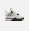 Air Jordan 4 Retro White Cement Infant/Toddler Shoes - Summit White Fire Red Cement Grey Black