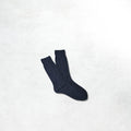 Anonymous Ism Wool Cashmere Links Combi Crew Socks: Indigo