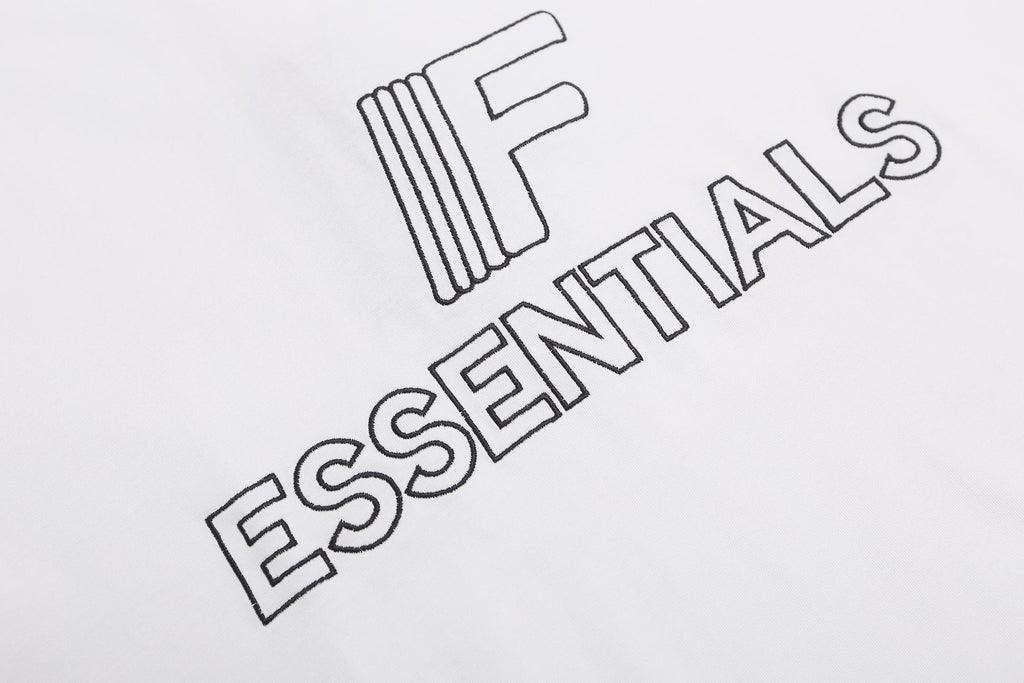 ESSENTIALS F-Letter Embroidered Graphic T-Shirt