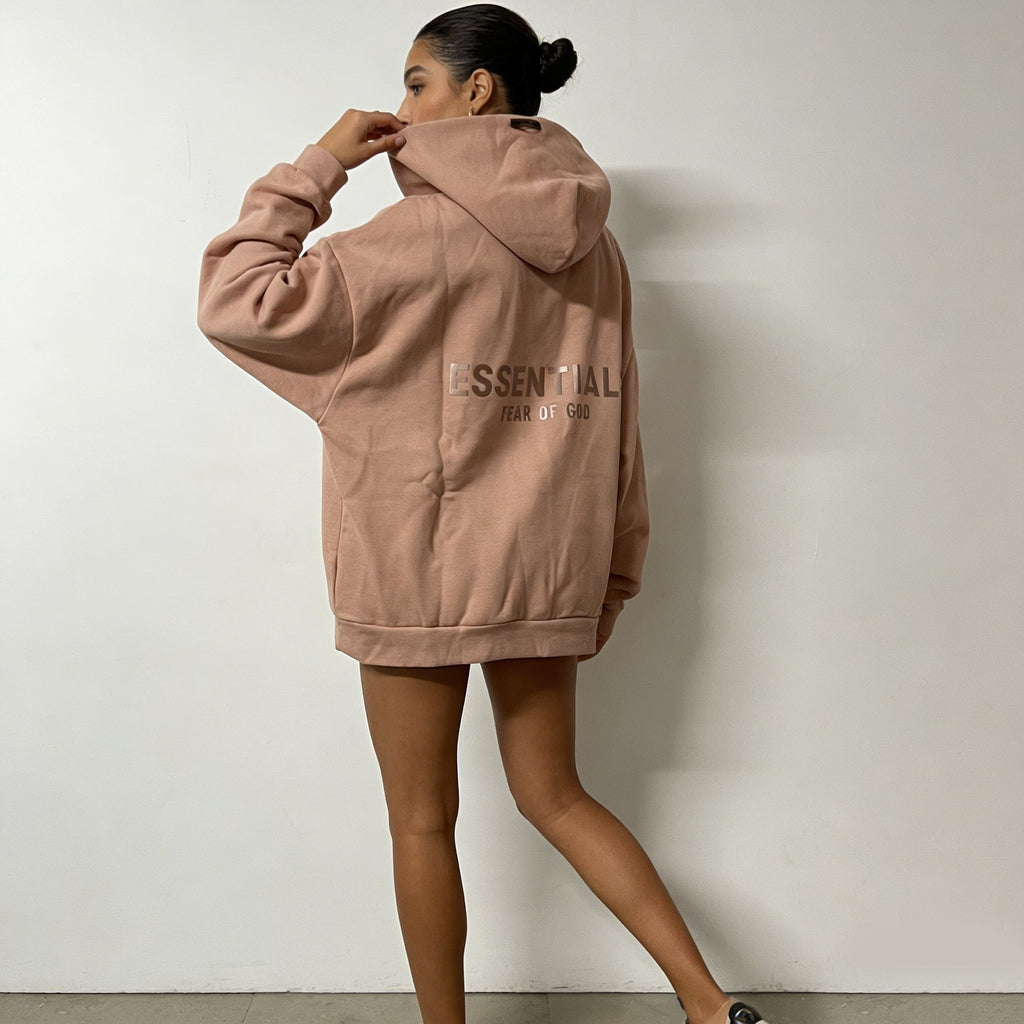 Fear of God Essentials Dusty Pink Hoodie & Pants Matching Set