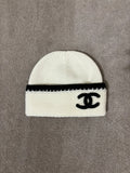 C Beanie White and Black
