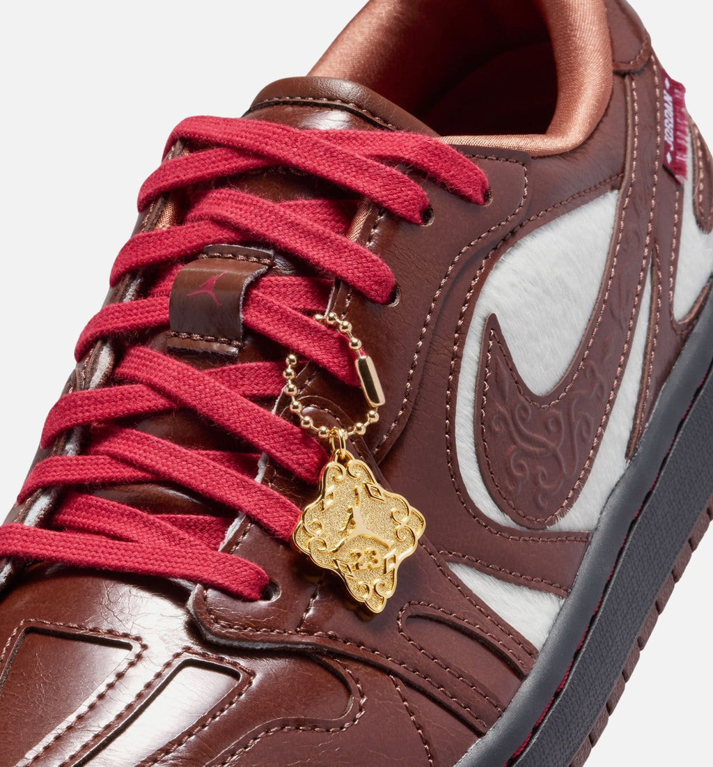 Air Jordan 1 Low Lunar New Year Women's Sneakers - Camellia Brown