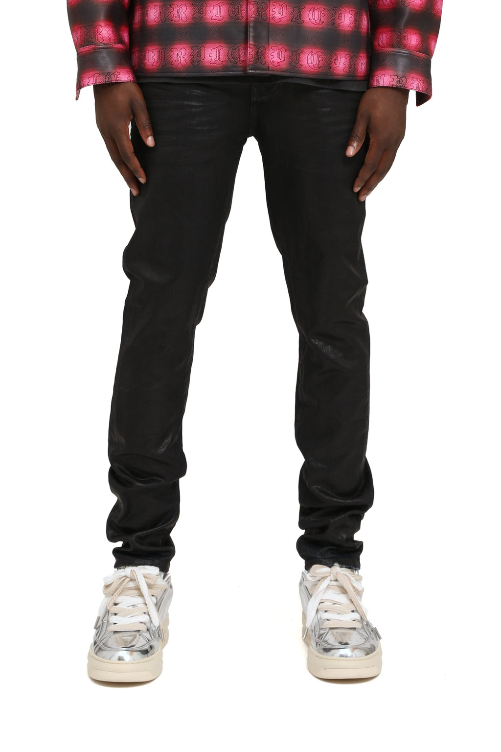 Purple Brand Skinny Coated Indigo Denim