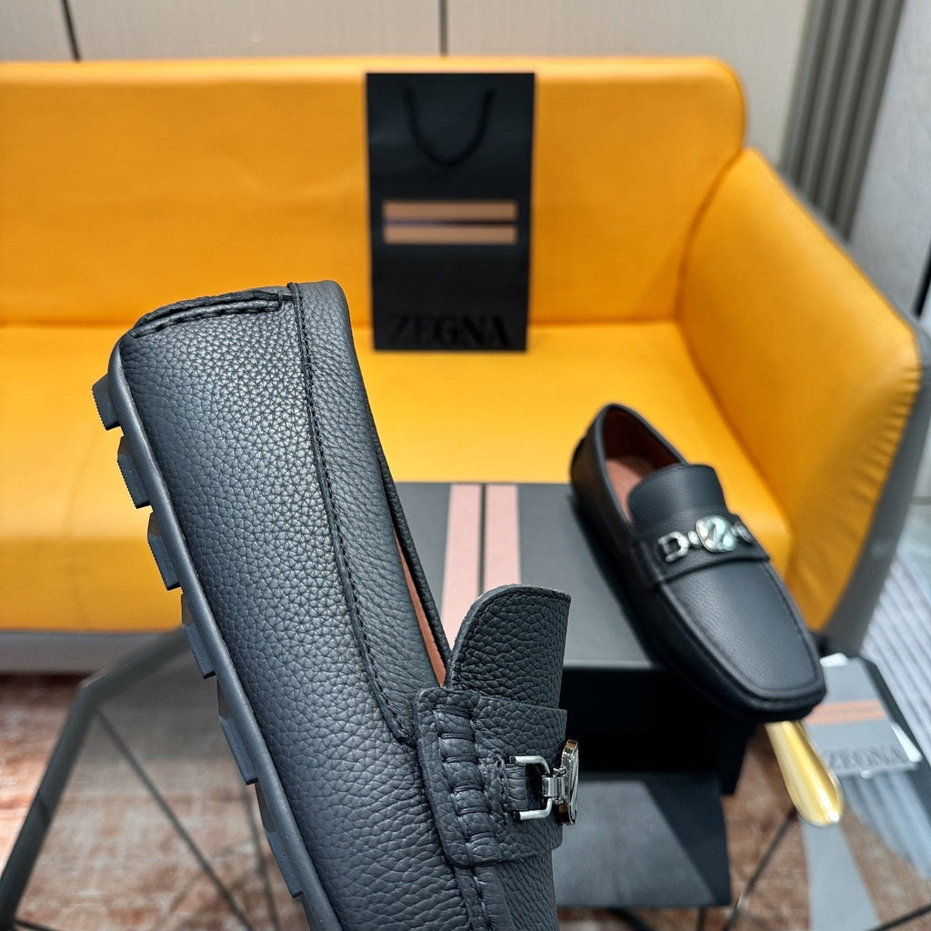 Zegna Men's Black Bit Driving Loafers