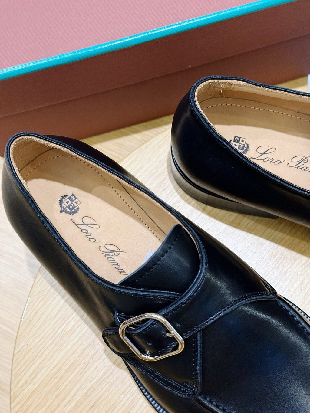 Loro Piana Black Buckle Loafers
