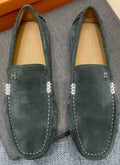 Hermès Men's Dark Green Driving Loafers