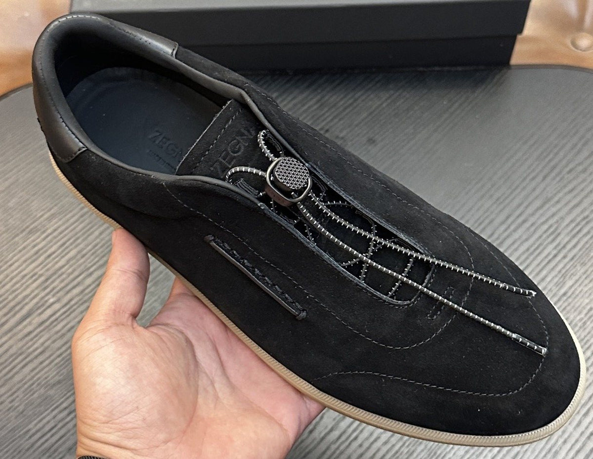 ZEGNA Triple Elastic Slip-On Sneakers