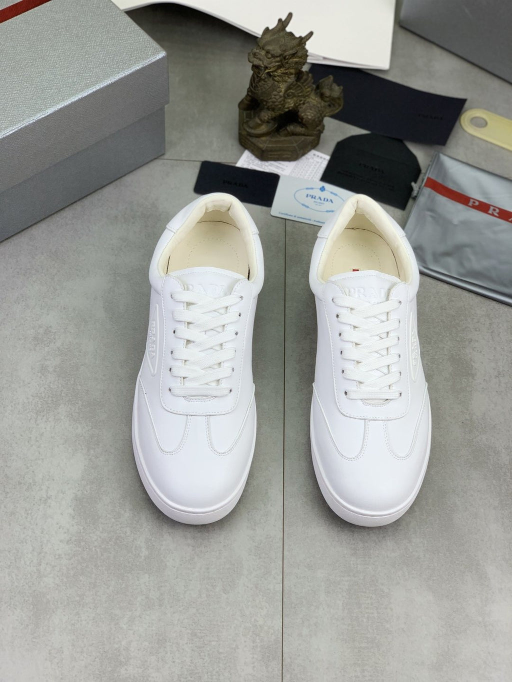 Prada Paneled Low-Top Sneakers
