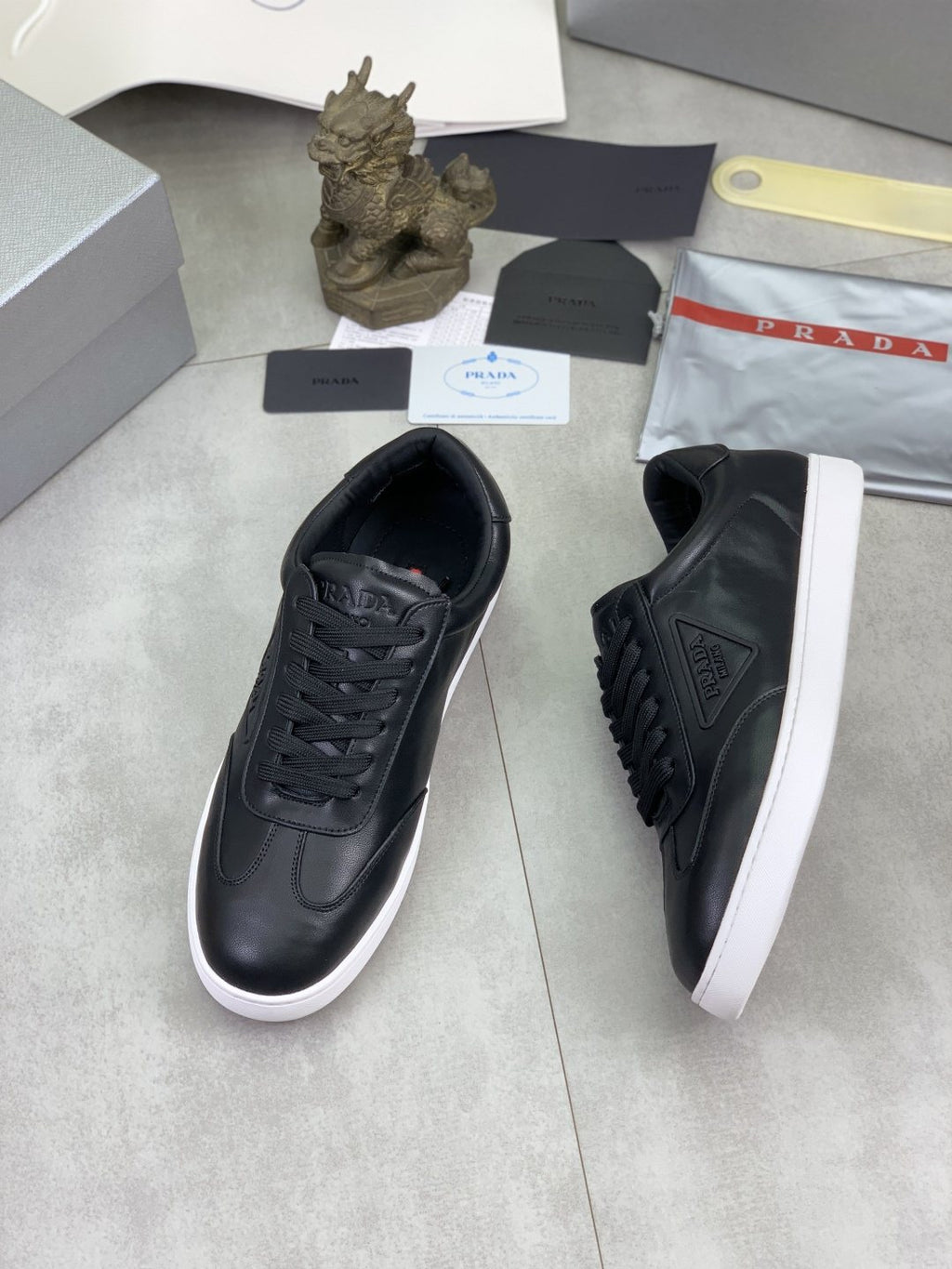 Prada Paneled Low-Top Sneakers