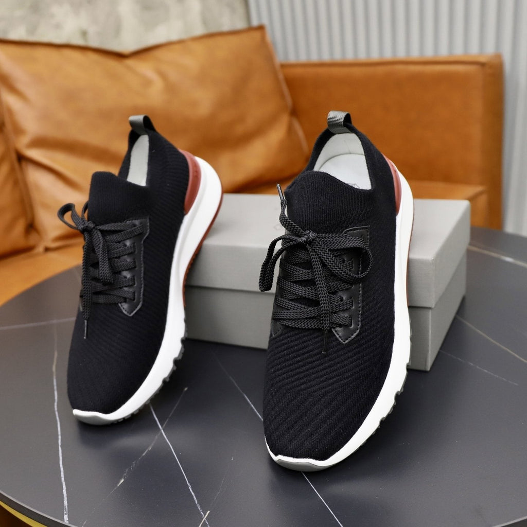 Brunello Cucinelli Men's Textured Low-Top Sneakers