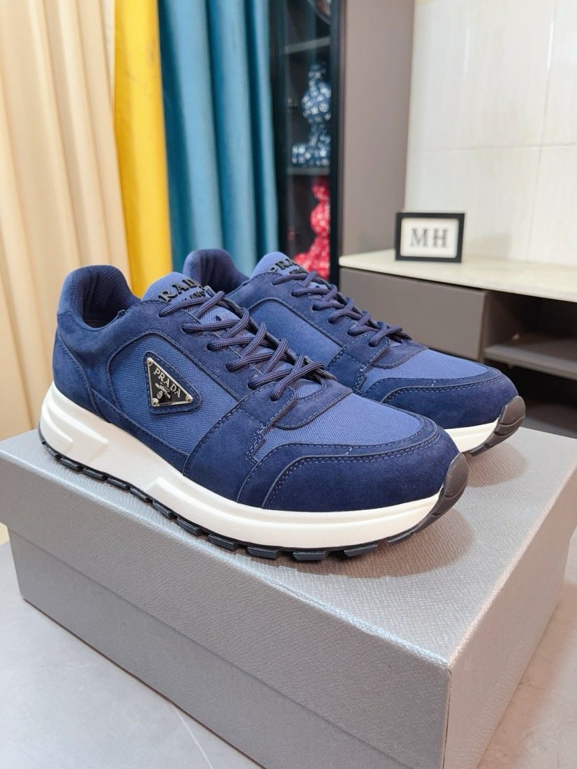 Prada Men's Paneled Low-Top Sneakers