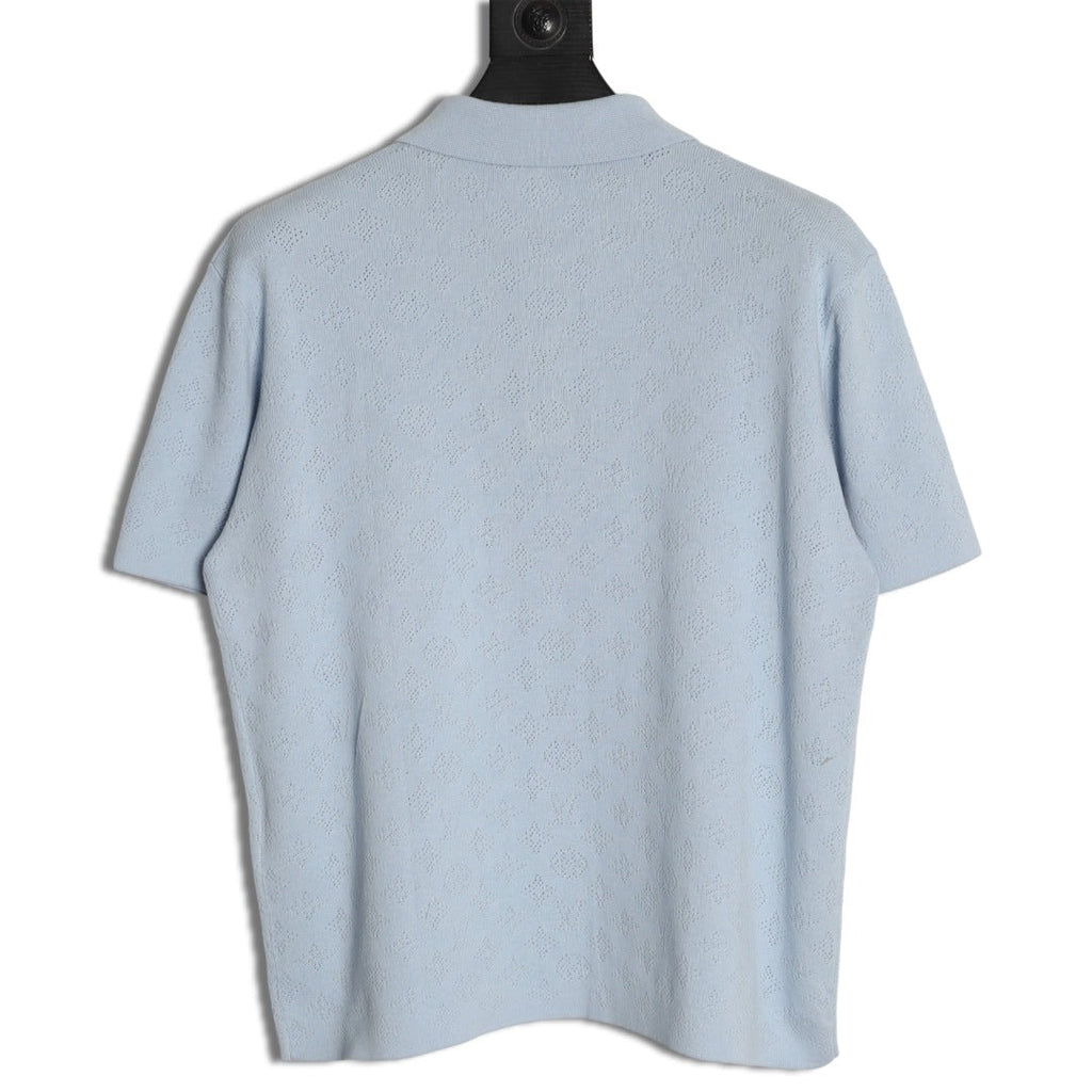 Louis Vuitton Chest-Pocket Detail Short-Sleeve Polo Shirt - Light Blue