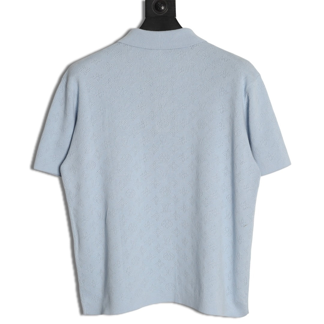 Louis Vuitton Chest-Pocket Detail Short-Sleeve Polo Shirt - Light Blue